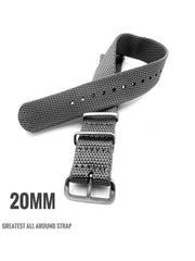 All-New Military Dive Watch Straps, Amazing Weave, 4 Colors - 20mm - Seals Watch Co