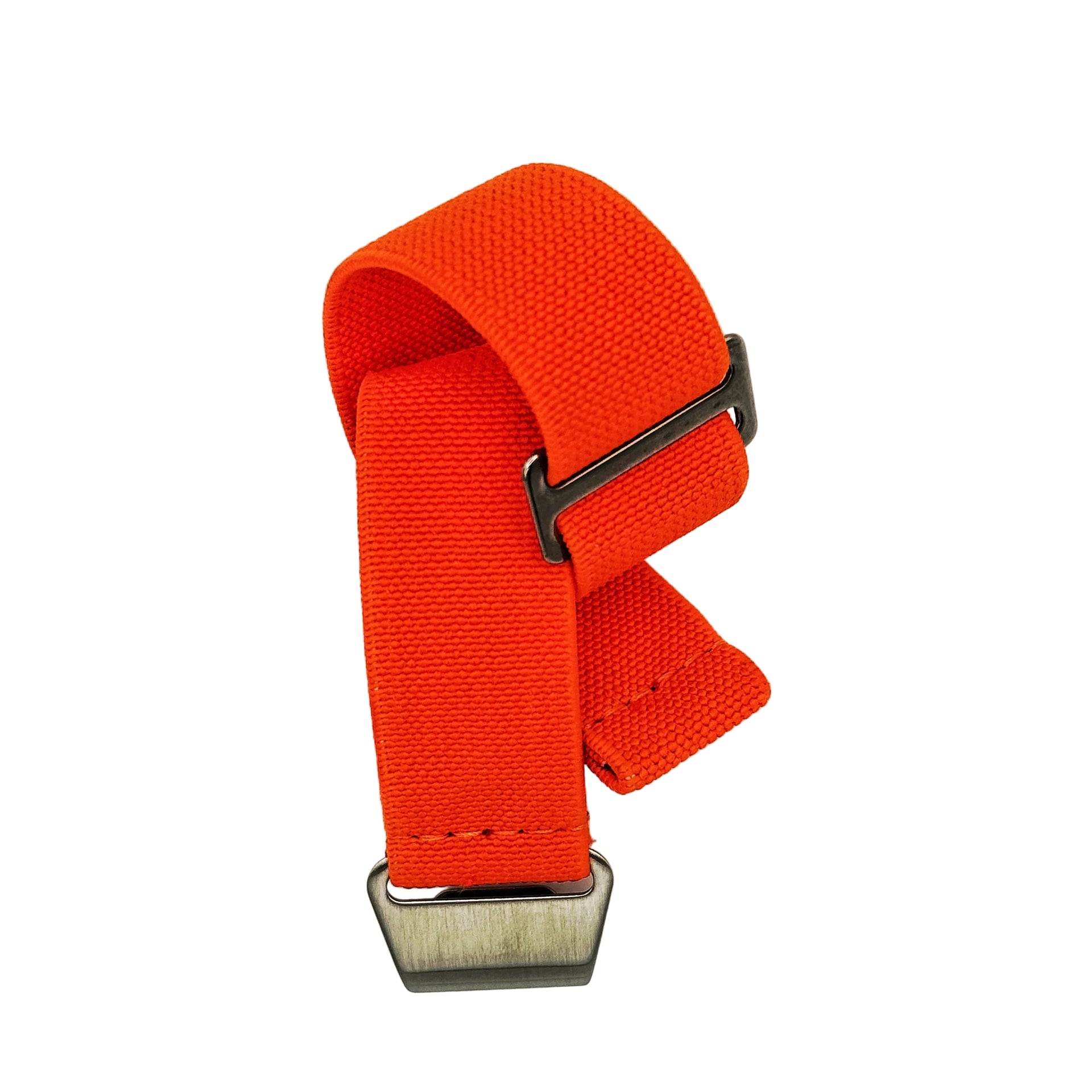 Parachute Style "No Pass" Elastic Watch Strap - Big Orange - Seals Watch Co