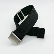 Parachute Style "No Pass" Elastic Dive Watch Strap - Black - Seals Watch Co