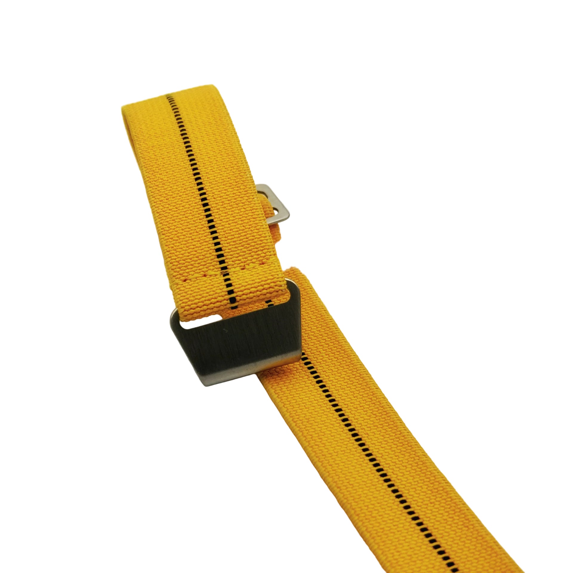 Parachute Style Elastic Watch Straps - Sun Yellow with Black Stripe Paratrooper - Seals Watch Co