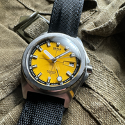 Seals Watch Company GMT Burnt Sun with Black Accents on WW2 Backpack