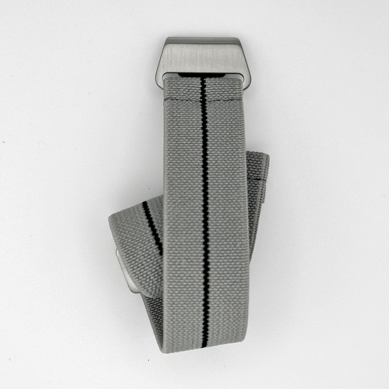 Parachute Style Elastic Dive Strap - No Pass - Gray with Black Stripe - Seals Watch Co