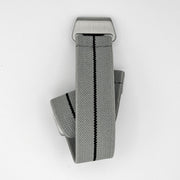 Parachute Style Elastic Dive Strap - No Pass - Gray with Black Stripe - Seals Watch Co