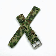 Camo Watch Strap, Rubber Watch Band In 20mm - Seals Watch Co