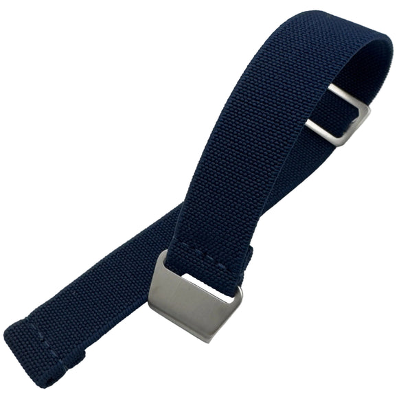 Parachute Style "No Pass" Elastic Watch Straps - Solid Navy Blue