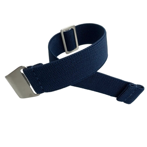 Parachute Style "No Pass" Elastic Watch Straps - Solid Navy Blue