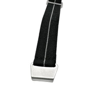 Parachute Style Elastic Dive Strap - No Pass - Black With White Stripe - Seals Watch Co