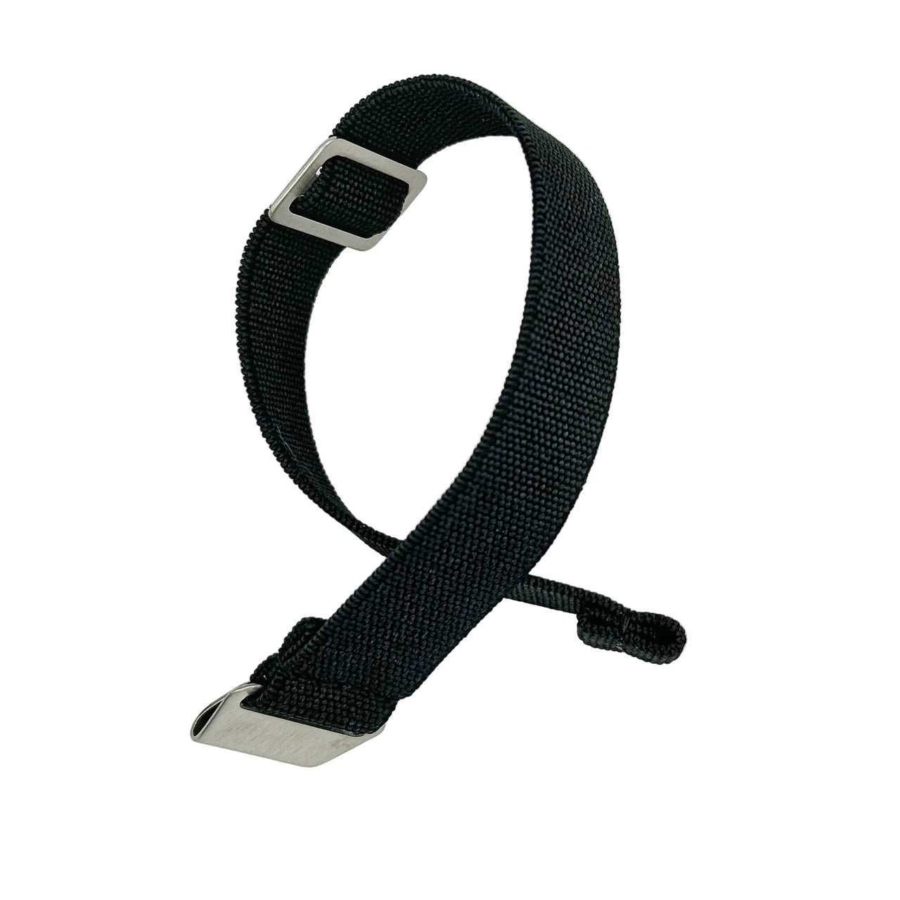 Parachute Style "No Pass" Elastic Dive Watch Strap, MN Strap Style - Black - Seals Watch Co