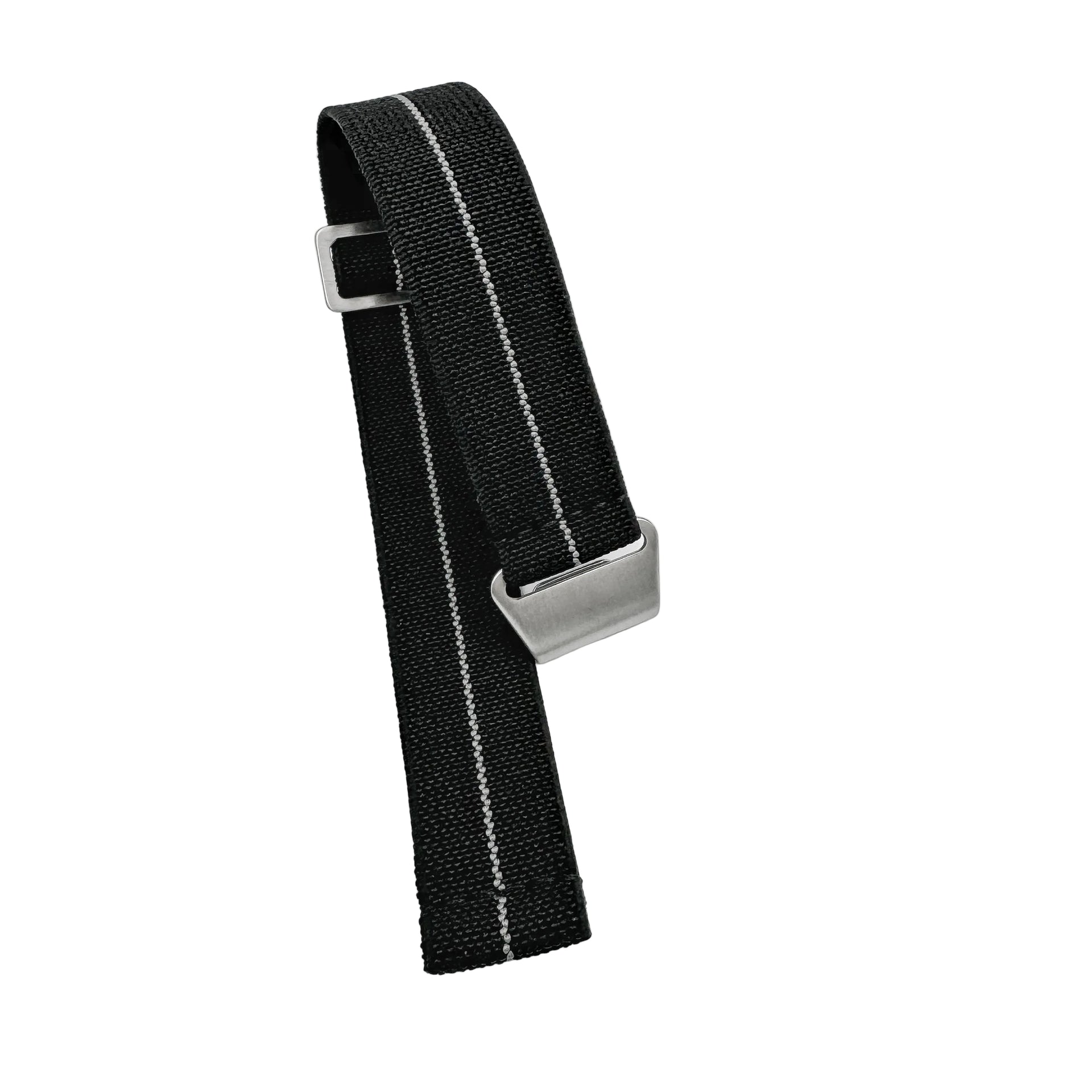 Elastic Paratrooper Watch Strap in Black and White