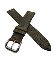 High-end brown leather watch strap, leather watch band in 20mm