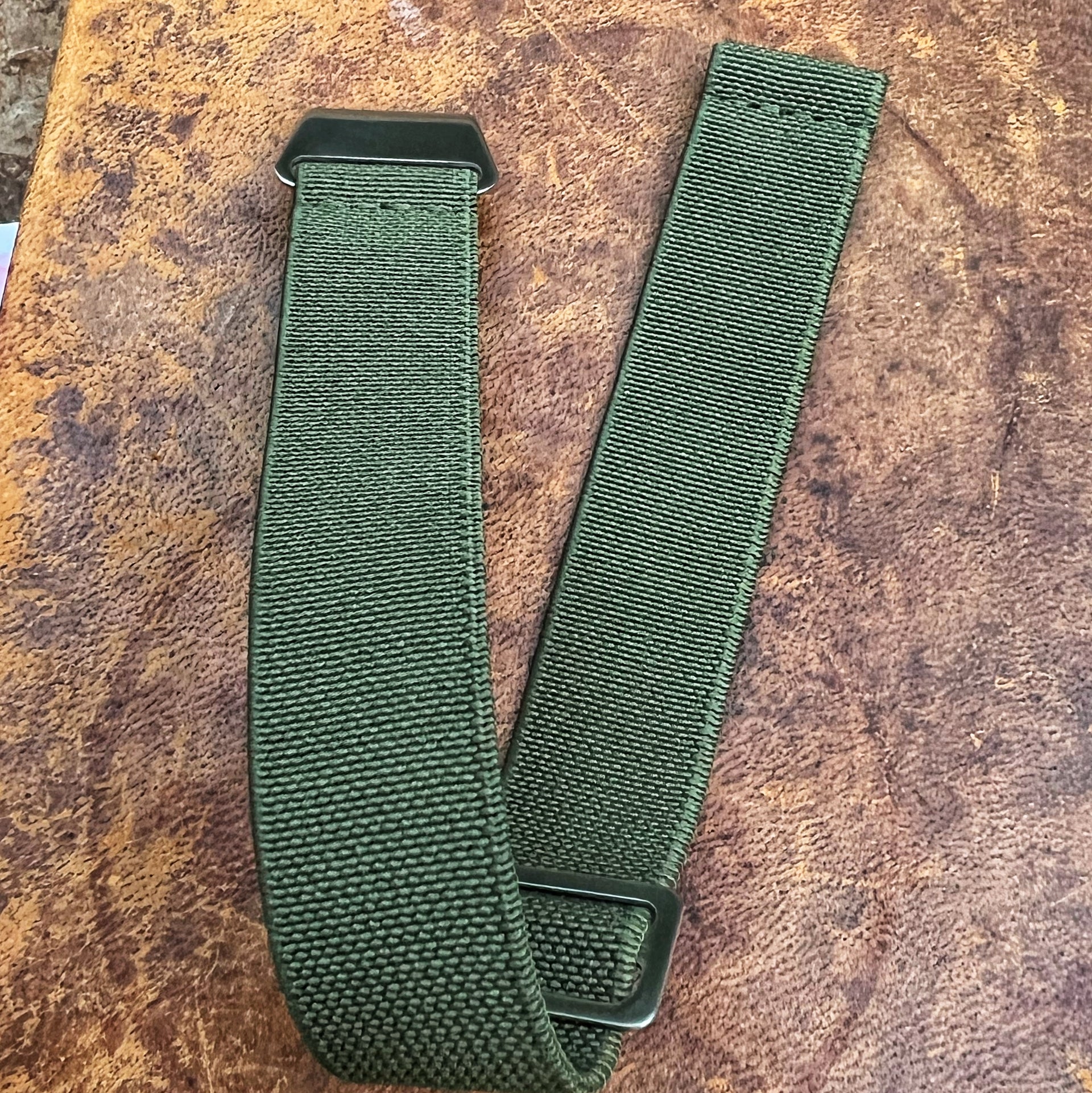 Parachute Style "No Pass" Elastic Watch Strap - Army Green - Seals Watch Co