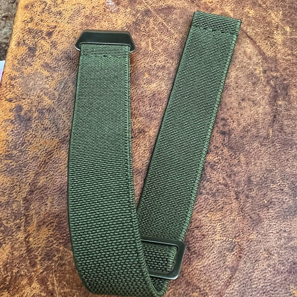 Parachute Style "No Pass" Elastic Watch Strap - Army Green