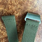 Parachute Style "No Pass" Elastic Watch Strap - Army Green - Seals Watch Co