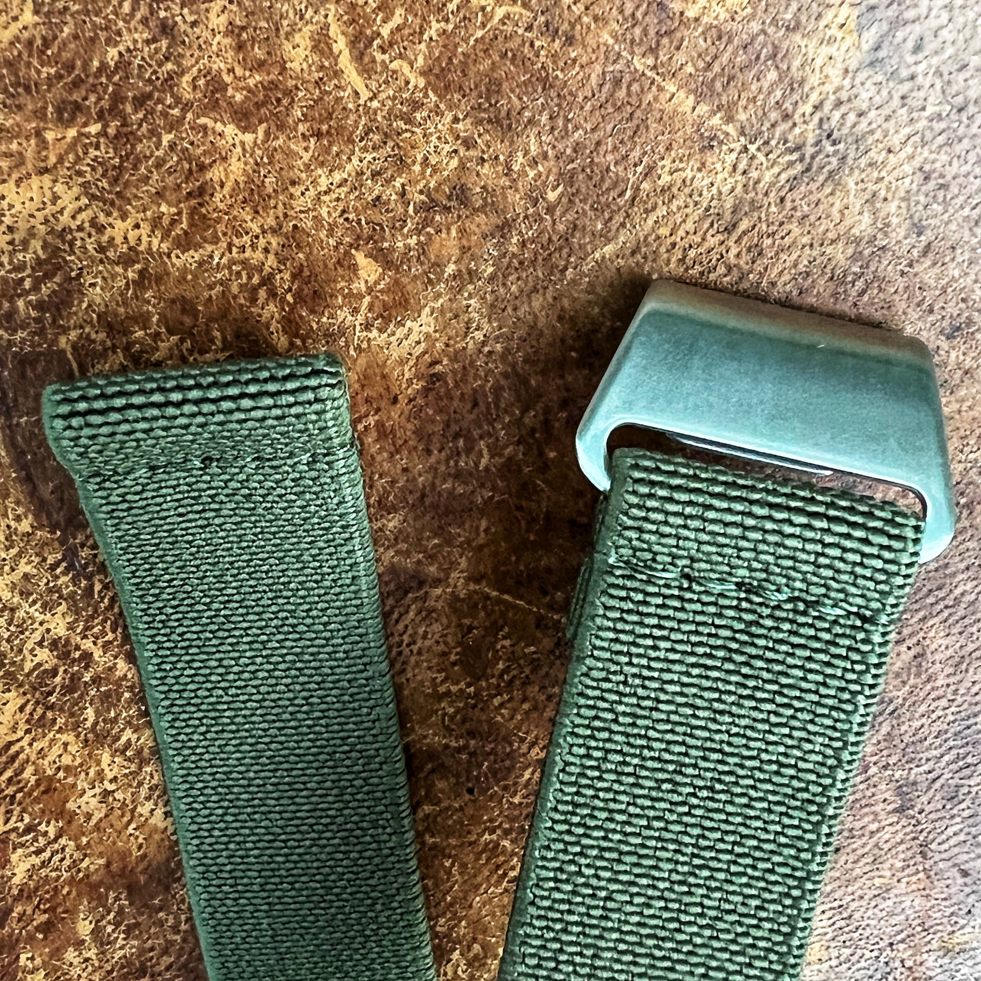 Parachute Style "No Pass" Elastic Watch Strap - Army Green - Seals Watch Co