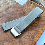Parachute Style "No Pass" Elastic Watch Strap - Sky Gray - Seals Watch Co