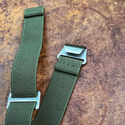 Parachute Style "No Pass" Elastic Watch Strap - Army Green - Seals Watch Co