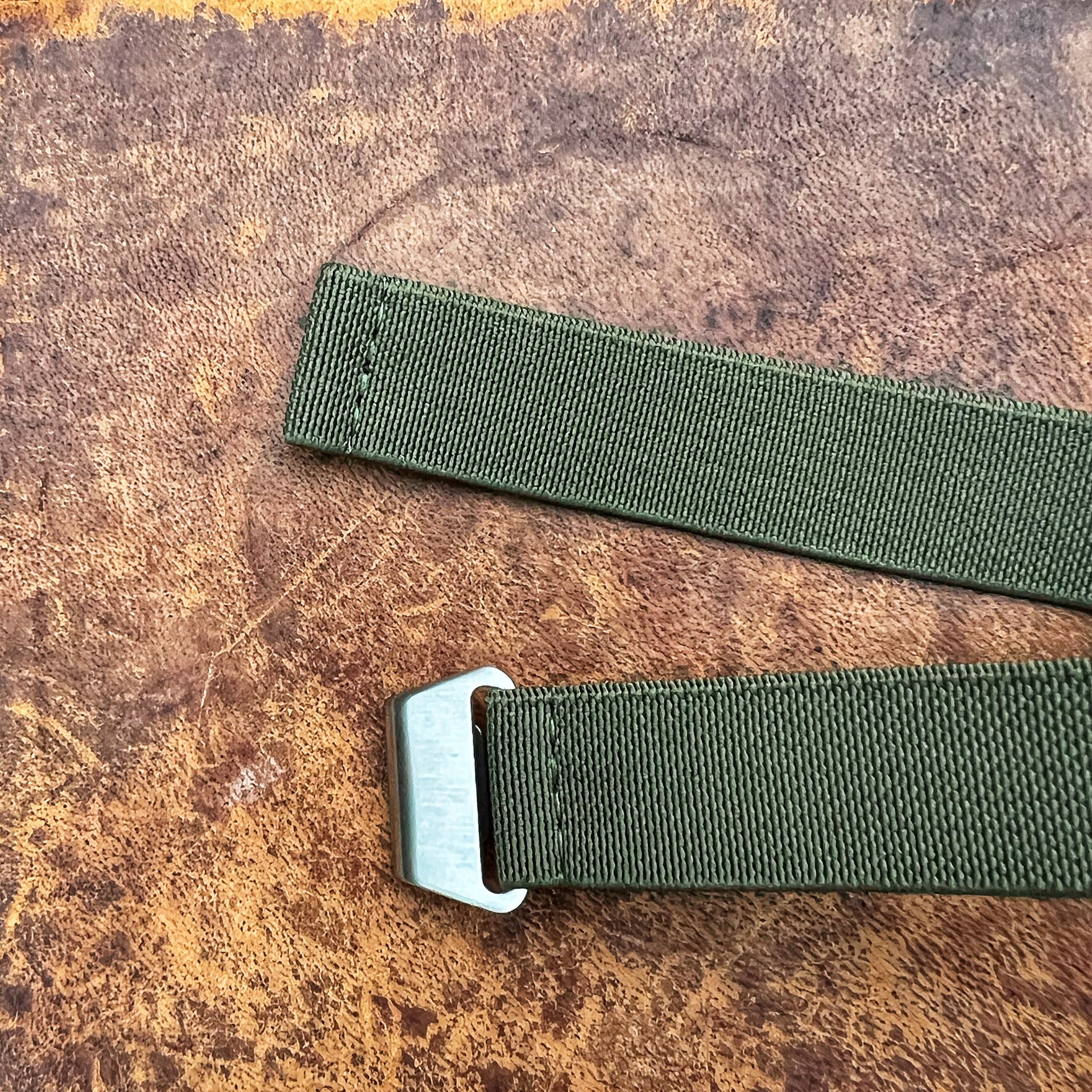 Parachute Style "No Pass" Elastic Watch Strap - Army Green - Seals Watch Co
