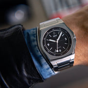 Integrated Steel Sport Watch by Seals Watch Company With Black and White Accented Dial