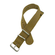 Khaki Tan Sand Elite Weave Military Style Watch Strap in 20mm