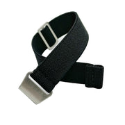 Parachute Style "No Pass" Elastic Dive Watch Strap - Black - Seals Watch Co