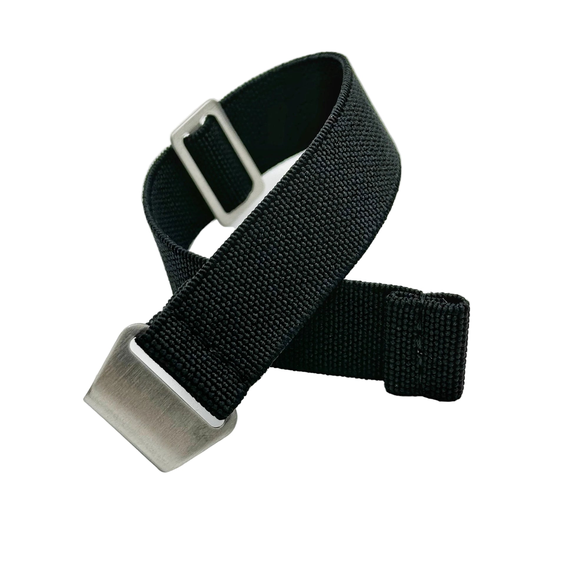 Parachute Style "No Pass" Elastic Dive Watch Strap - Black - Seals Watch Co