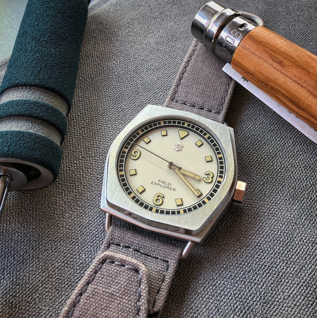 Model C Dial Set - Granulated Cream with Black Accents - Seals Watch Co