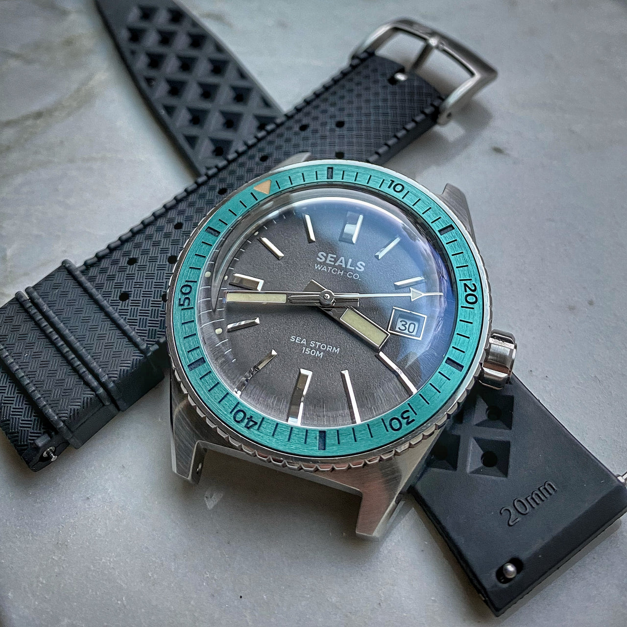 "Sea Storm" Dive Watch - Limited Run Skin Diver - No Date Reveal - Seals Watch Co