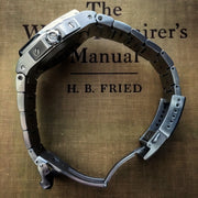 Stainless Steel With Brushed Black Dial on Steel Bracelet Automatic Watch - American Microbrand