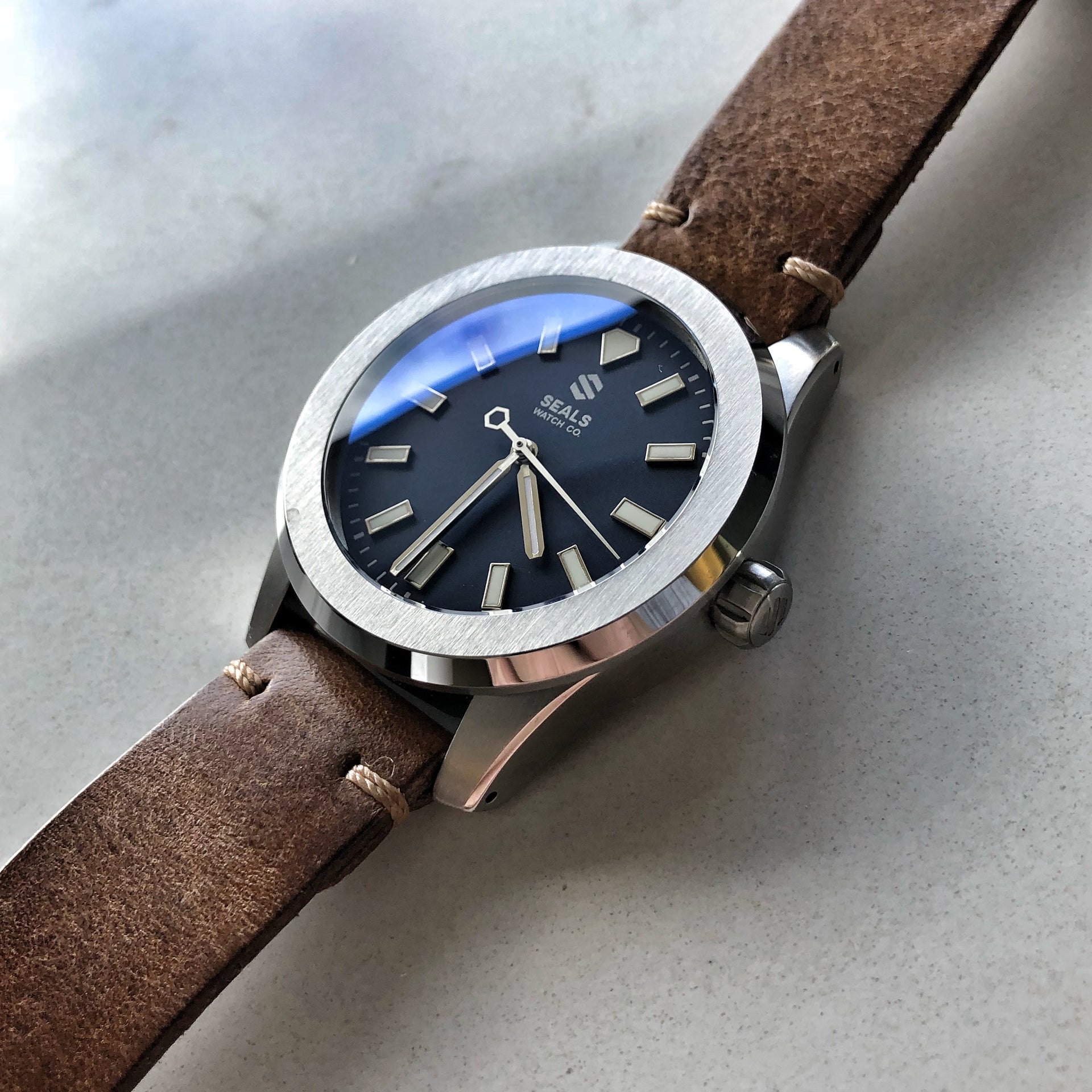 Dark Seal Automatic Sport Watch With Fixed Bezel - American Microbrand