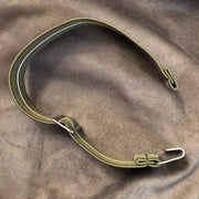 Parachute Style "No Pass" Elastic Watch Straps - Army Green with White Stripe - American Microbrand