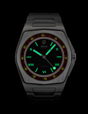 Model A.5 Automatic Wrist Watch - Burgundy Roulette - American Microbrand