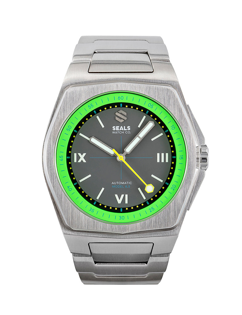 Model A.5 Automatic Wrist Watch - Acid Green - American Microbrand