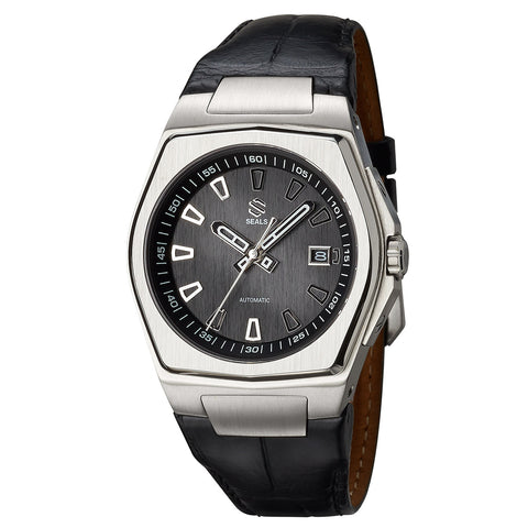 Stainless Steel with Black Dial - Automatic Wrist Watch - American Microbrand