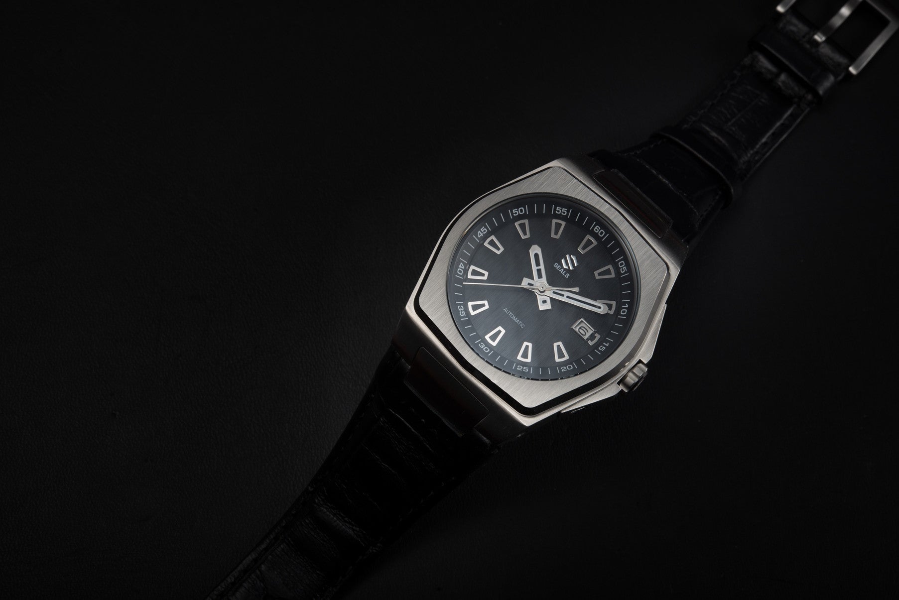 Stainless Steel with Black Dial - Automatic Wrist Watch - American Microbrand