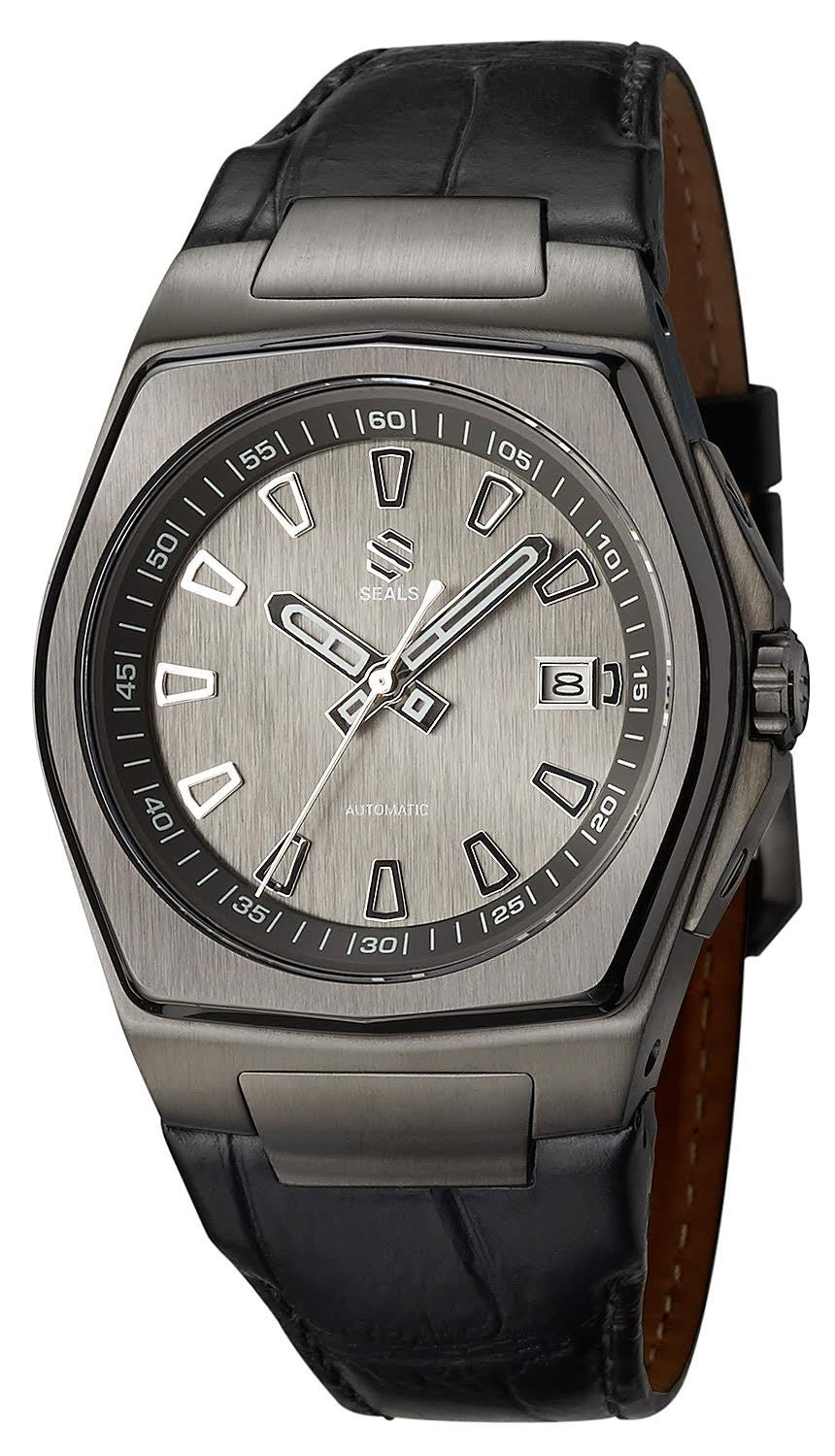 Slate PVD With Brushed Slate Dial on Steel Bracelet Automatic Watch - American Microbrand