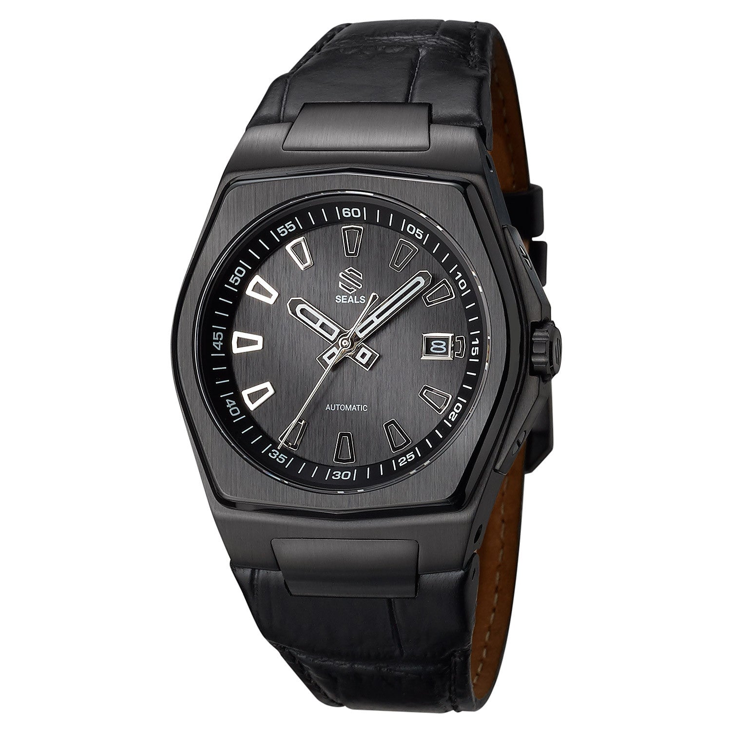 Seals Watch Co. Model A - Black PVD with Black Dial