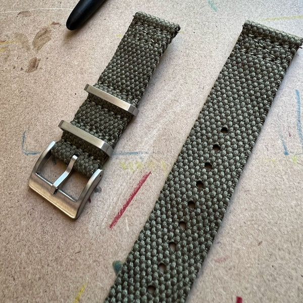 Two-Piece Zulu Style Watch Strap, 20mm Watch Band