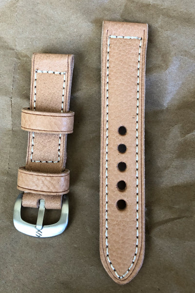 Leather Watch Strap For Field Watch, 22mm | Custom Made Watch Strap - American Microbrand