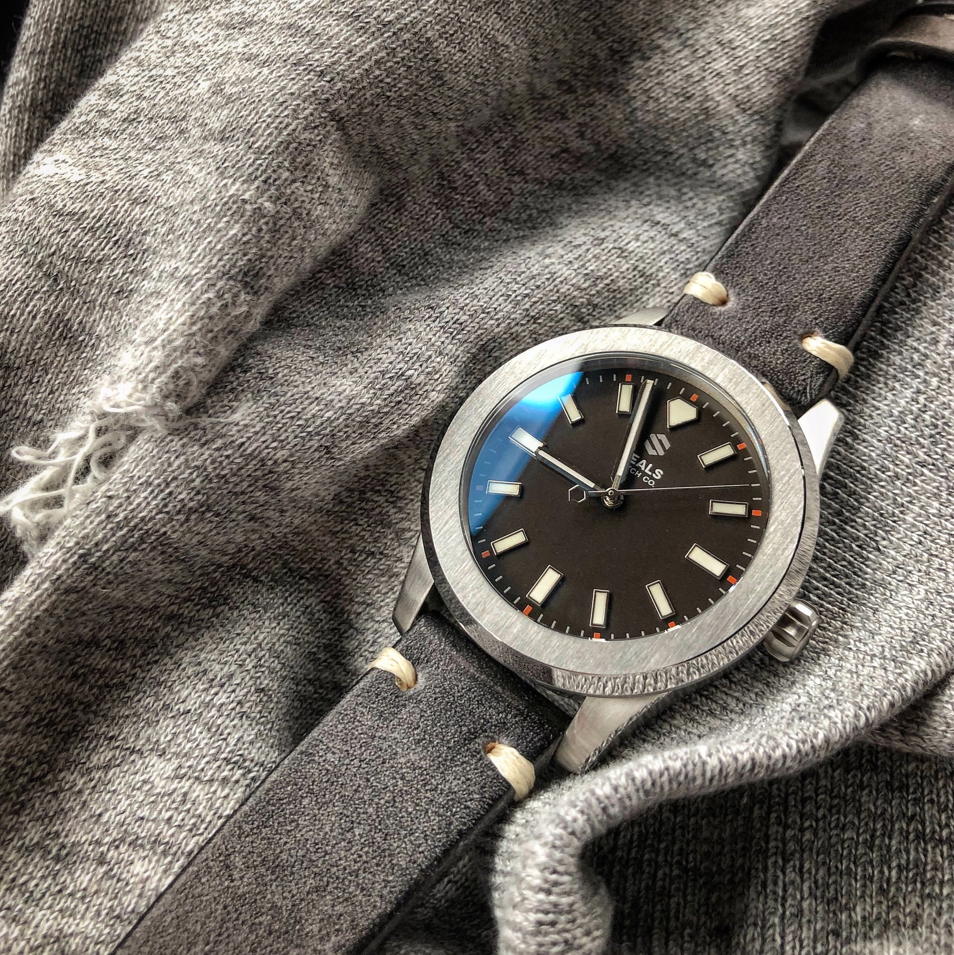 Dark Seal Automatic Sport Watch With Fixed Bezel - American Microbrand