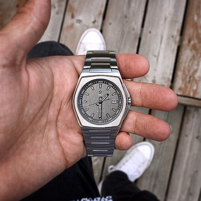 Stainless Steel with Slate Dial - Automatic Wrist Watch - American Microbrand