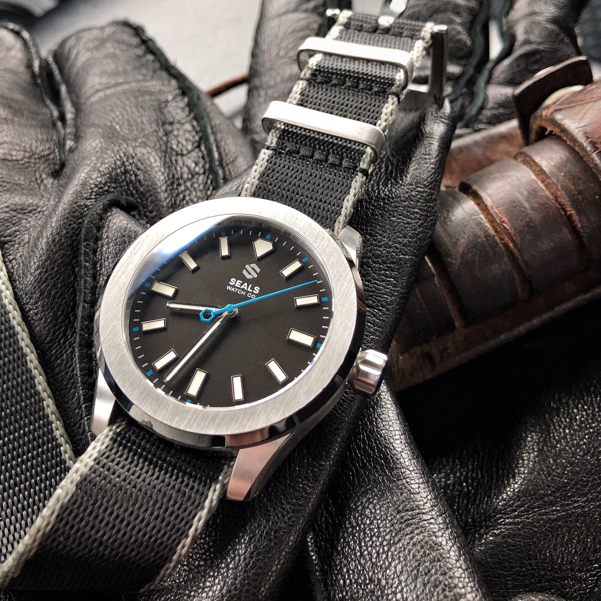 Dark Seal Automatic Sport Watch With Fixed Bezel - American Microbrand