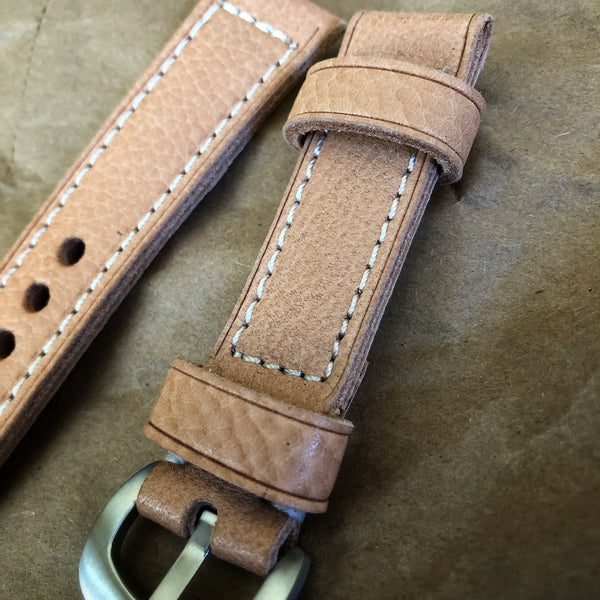 Leather Watch Strap For Field Watch, 22mm | Custom Made Watch Strap - American Microbrand