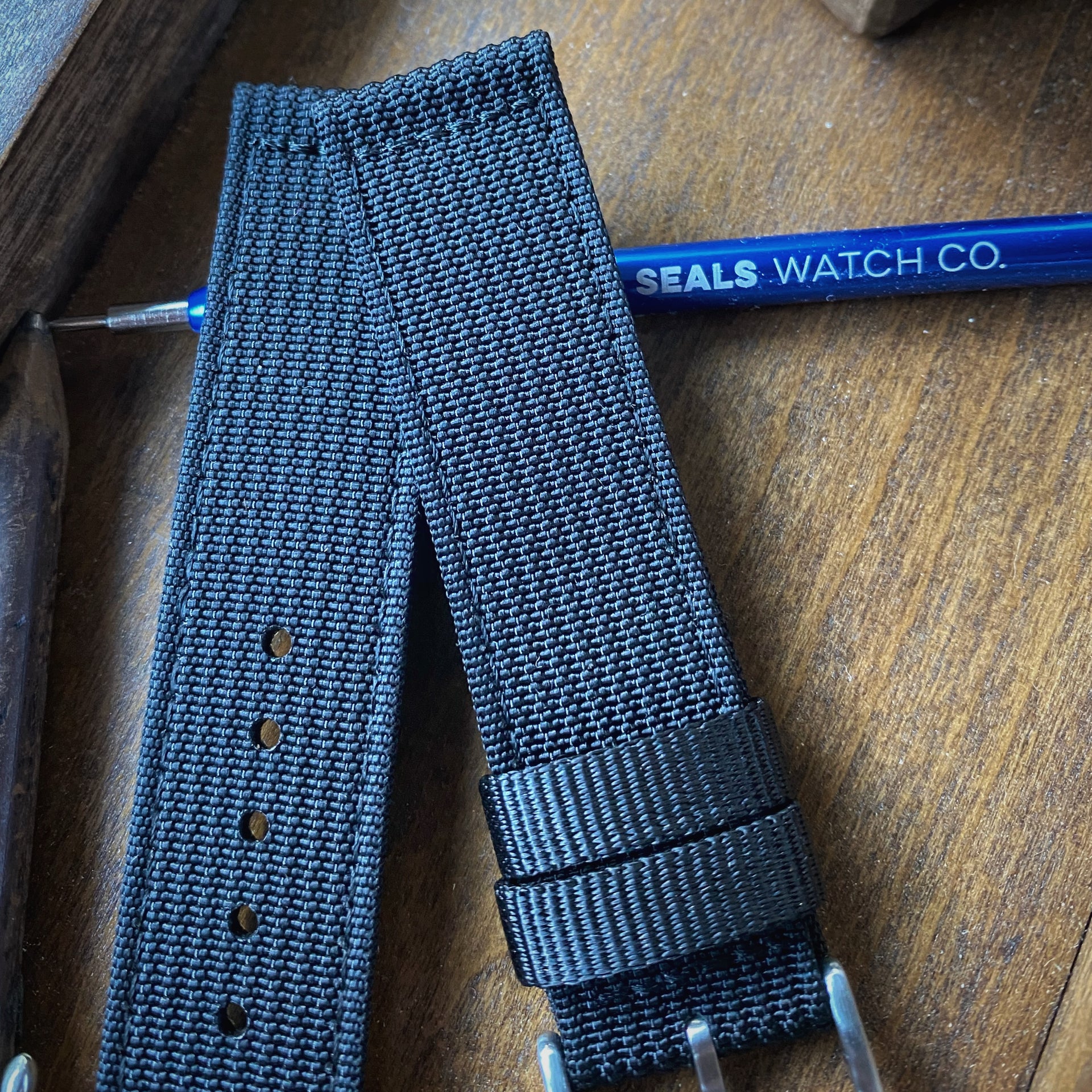 Sturdy Black Nylon Dive Watch Strap – Built for Adventure | 20mm - Seals Watch Co