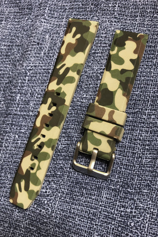 Camo Watch Strap, Rubber Watch Band In 20mm - American Microbrand