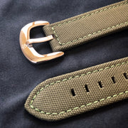 Army Green Canvas Watch Band, 22mm - American Microbrand