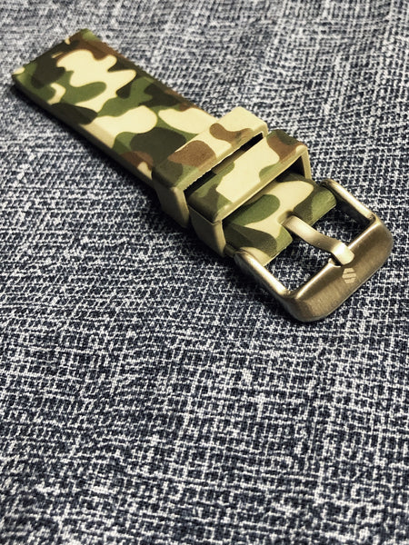 Camo Watch Strap, Rubber Watch Band In 20mm - American Microbrand