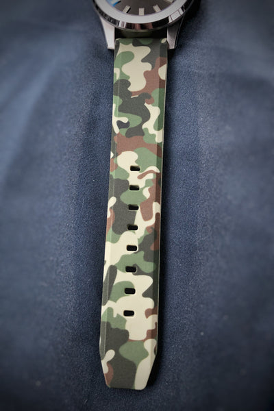 Camouflage Suede Watch Strap - Upgrade Your Style | watchband.direct
