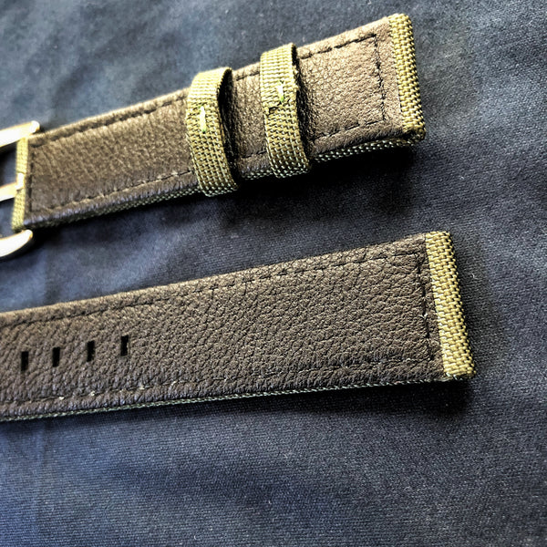Army Green Canvas Watch Band, 22mm - American Microbrand