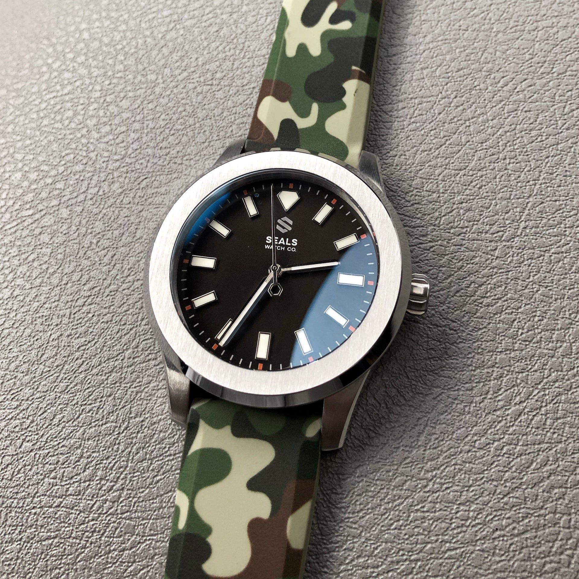 Camo Watch Strap, Rubber Watch Band In 20mm - American Microbrand