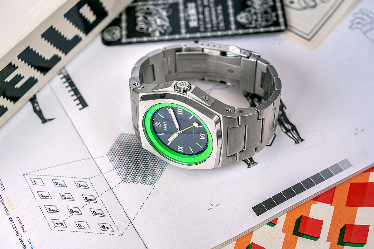 Model A.5 Automatic Wrist Watch - Acid Green - American Microbrand